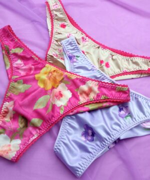 3-Piece Floral Sissy Lingerie Set: Adult Mens Panties for ABDL, Transgender & Gay Underwear, Perfect Valentine's Gift for Fetish & Femboy Lingerie Lovers