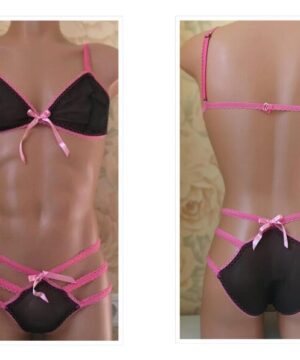 Set of 2 Transgender Lingerie and Underwear - Abdl Panties Harness, Trans Bra, and Mens Training Bra